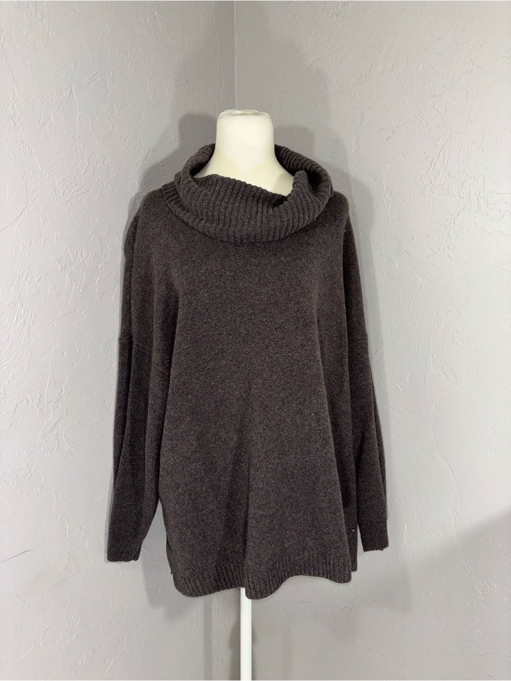 J. Jill Chocolate Brown Cowl Neck Sweater